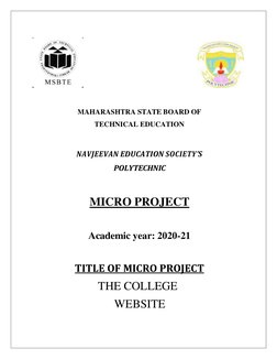 College Website Micro Project Report | PDF | Html | World Wide Web
