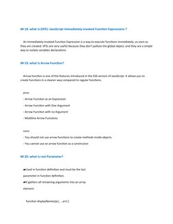 ## 18. what is (IIFE): JavaScript Immediately-invoked Function Expressions ?
    An Immediately-invoked Function Expression i