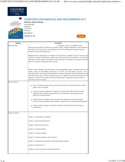 COMPUTER FUNDAMENTALS AND PROGRAMMING IN C by Re...
http://www.oup.co.in/product/higher-education/engineering-computer-sc...