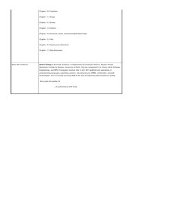 Chapter 10. Functions
Chapter 11. Arrays
Chapter 12. Strings
Chapter 13. Pointers
Chapter 14. Structure, Union, and Enumerate