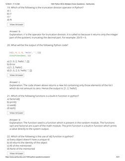 1000 Python MCQs by Sanfoundry | PDF | Anonymous Function | Python ...