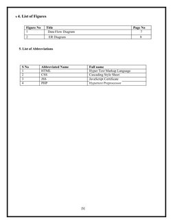 s 4. List of Figures
Figure No
Title
Page No
1
  Data Flow Diagram
7
2
     ER Diagram
          8