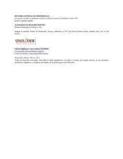 HISTORIA GENERAL DE HERMOSILLO 
Los hechos sociales, económicos y políticos, desde los primeros pobladores hasta 1985 
Ignaci