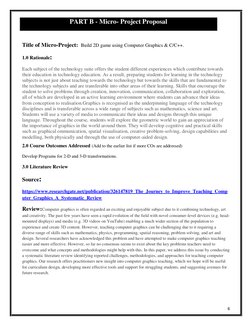 6 
PART B - Micro- Project Proposal 
 
Title of Micro-Project:  Build 2D game using Computer Graphics & C/C++.  
1.0 Rational