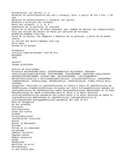 Presentación, por partes: 1; 2.
Relación de acontecimientos del año y coloquio; éste, a partir de los 3 min. y 50 
seg.
Relac