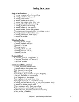 Ab Initio String Functions Overview | PDF | String (Computer Science ...