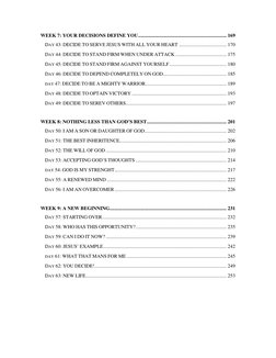 WEEK 7: YOUR DECISIONS DEFINE YOU ....................................................................... 169 
DAY 43: DECIDE