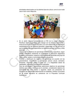 7
actividades relacionadas con los distintos tipos de cultura, como lo es en este 
caso el año nuevo Mapuche.

En  el  Jardí