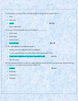 CS605 Midterm MCQs Solutions | PDF | Software Development | Risk