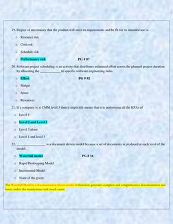 CS605 Midterm MCQs Solutions | PDF | Software Development | Risk
