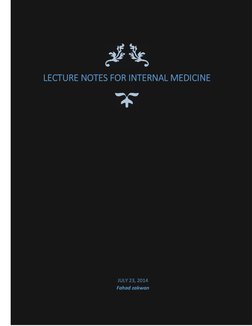 Internal Medicine Lecture Notes Overview | PDF | Physiology