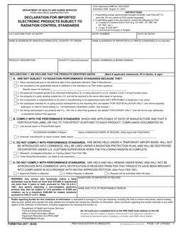 FDA Form 2877 for Electronic Imports | PDF | Food And Drug ...