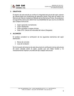 MEMORIA DE CÁLCULO 
CAJÓN COLECTOR DE RELAVES N°165  
NPI, MINERA ESCONDIDA 
 
CAD CAE INGENIERIA LTDA. – AVDA. BALMACEDA 2