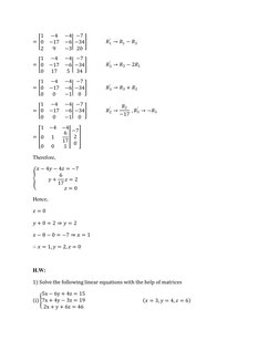 Matrix Problems and Solutions Guide | PDF | Linear Algebra | Equations