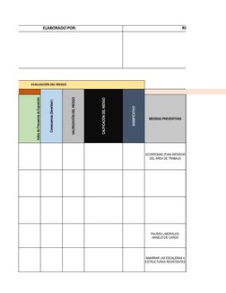 ELABORADO POR:
REVISADO POR
EVALUACIÓN DEL RIESGO
LIDAD
Consecuencia (Severidad )
VALORIZACIÓN DEL RIESGO
CALIFICACIÓN DEL RI