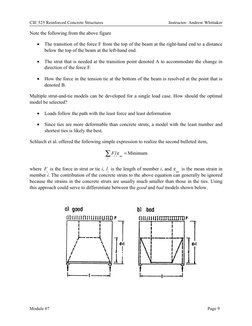 CIE 525 Reinforced Concrete Structures 
 
Instructor: Andrew Whittaker 
Module 07 
  
 
 
 
 
Page 9 
Note the following from