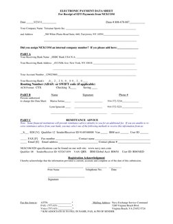 ELECTRONIC PAYMENT DATA SHEET 
 
For Receipt of EFT Payments from NEXCOM 
 
Fax this form to:   ATTN:  _________________ *