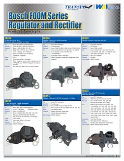 P r o d u c t  S p o t l i g h t
Bosch IR/IF Water Cooled Alternators	
(2002-01) Mercedes	
Mercedes (Europe)	
Bosch 0-122-9AA