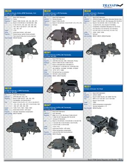 Bosch IR/IF Alternators	
Renault (Europe)	
Bosch F-00M-145-239	
Bosch 0-124-325-024; 0-124-415-007, -013, -014, -014	
Soft st