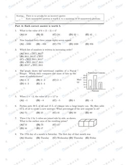 Scoring:
There is no penalty for an incorrect answer.
Each unanswered question is worth 2, to a maximum of 10 unanswered ques