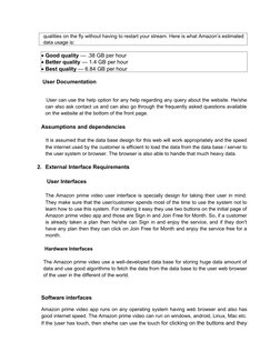 qualities on the fly without having to restart your stream. Here is what Amazon’s estimated 
data usage is:
Good quality — .