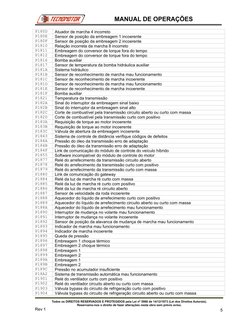 P180D
Atuador de marcha 4 incorreto
P180E
Sensor de posição da embreagem 1 incoerente
P180F
Sensor de posição da embreagem 2