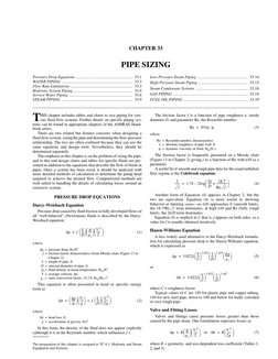 CHAPTER 33
PIPE SIZING
Pressure Drop Equations ........................................................  33.1
WATER PIPING ..