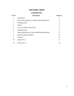Foundry Workshop Manual Overview | PDF | Casting (Metalworking) | Casting