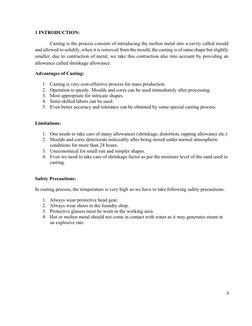 Foundry Workshop Manual Overview | PDF | Casting (Metalworking) | Casting