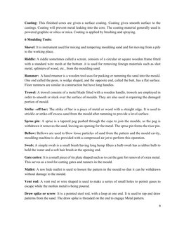 Foundry Workshop Manual Overview | PDF | Casting (Metalworking) | Casting