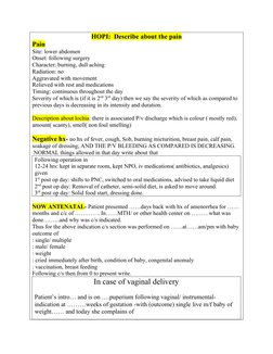 Obstetric History Taking Guidelines | PDF | Childbirth | Pregnancy