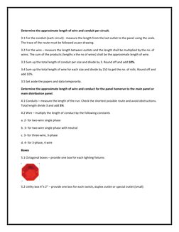 Determine the approximate length of wire and conduit per circuit. 
3.1 For the conduit (each circuit) - measure the length