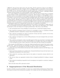 ”ARW 357” with any licence plate and say the same thing. The key point here is that it is not unlikely to
identify an improba