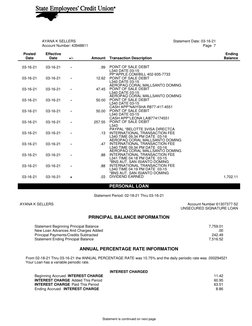 Statement is continued on next page
AYANA K SELLERS
Statement Date: 03-16-21                                    
Account Numb