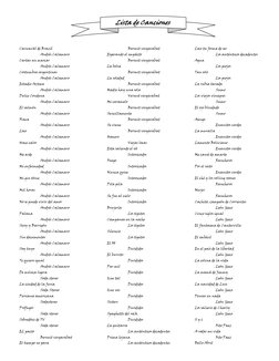 Lista de Canciones 
 
 
 
Carnavál de Brazil 
 
Andrés Calamaro 
Cartas sin marcar 
 
Andrés Calamaro 
Costumbres argentina