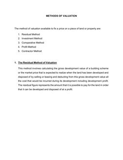 Five Methods of Property Valuation | PDF | Real Estate Appraisal ...