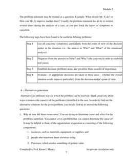 Module 2 
Complied by Prof. Kiran L Maney 
 
for private circulation only  
7 
 
 
The problem statement may be framed as a q