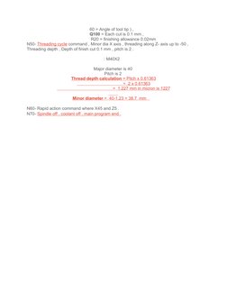                                                      60 = Angle of tool tip ) ,
                                             