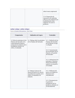 sobrevivencia empresarial.
3.3.4. Proposición de 
expectativas de marketing 
sobre los retos impuestos por 
la globalización