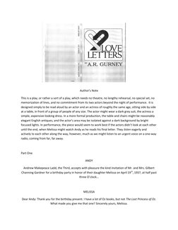 Author’s Note
This is a play, or rather a sort of a play, which needs no theatre, no lengthy rehearsal, no special set, no 
m