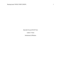 Running head: WEEK 9 DISCUSSION                                                                                          1
Ep