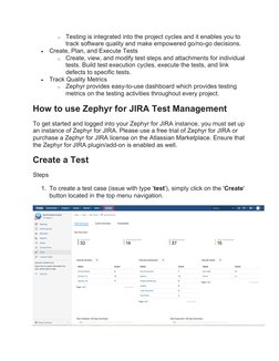 Zephyr for JIRA Test Management Guide | PDF | Menu (Computing ...