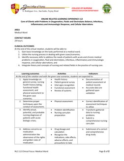 E. Rodriguez Ave., San Isidro, Taytay Rizal
COLLEGE OF NURSING              
SERVICE EDUCATION DEPARTMENT
ONLINE RELATED LEAR