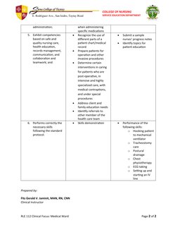 E. Rodriguez Ave., San Isidro, Taytay Rizal
COLLEGE OF NURSING              
SERVICE EDUCATION DEPARTMENT
administration;
whe