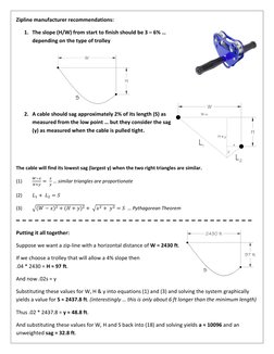 Zipline Design and Calculation Guide | PDF | Curve | Geometry