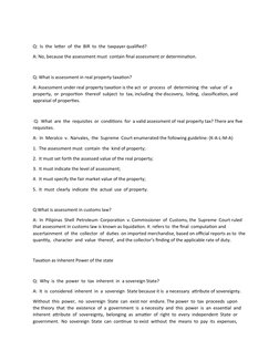 Q:  Is  the  letter  of  the  BIR  to  the  taxpayer qualified?  
A: No, because the assessment must  contain final assessm