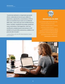 ASIS Internacional
Guía de acción de certificación PCI
“Cuando doy testimonio, es importante que pueda 
ofrecer credenciales