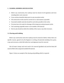 Clearing and Grubbing for Road Construction | PDF | Road | Drainage