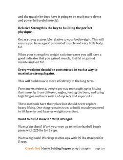Greek God Muscle Building Program	  |	  Greg	  O’Gallagher	  	  	  	  	  	  	  	  	  Page	  |	  10	  	  
	  