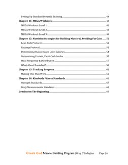 Greek God Muscle Building Program	  |	  Greg	  O’Gallagher	  	  	  	  	  	  	  	  	  Page	  |	  4	  	  
	  